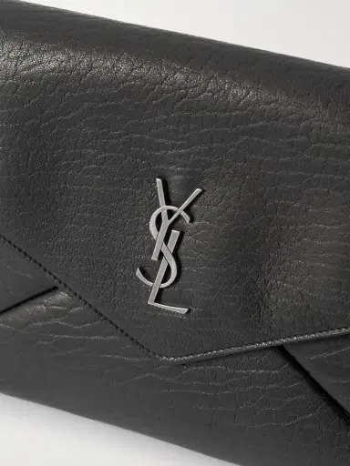 Saint Laurent Logo-Embellished Full-Grain Leather Pouch - Men | Thumbnail 4