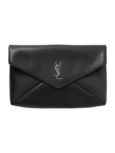Saint Laurent Logo-Embellished Full-Grain Leather Pouch - Men | Thumbnail 1