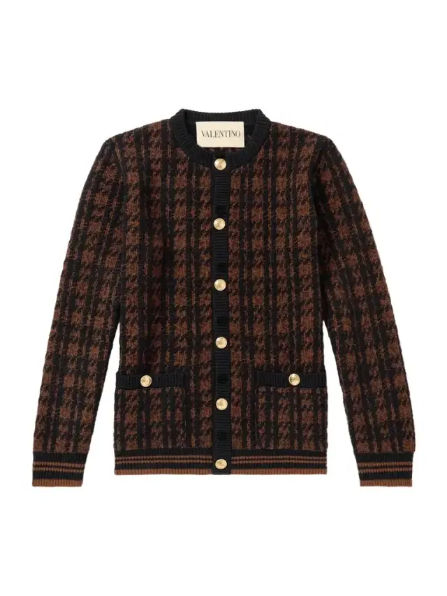 Houndstooth Wool-Blend Cardigan - Men