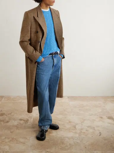 Valentino Garavani Double-Breasted Prince of Wales Checked Virgin Wool Coat - Men | Thumbnail 2 Valentino Garavani Double-Breasted Prince of Wales Checked Virgin Wool Coat - Men | Thumbnail 2