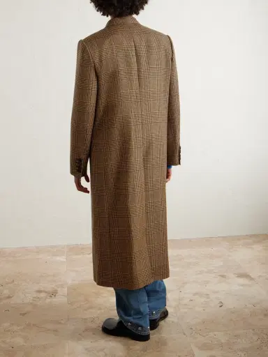 Valentino Garavani Double-Breasted Prince of Wales Checked Virgin Wool Coat - Men | Thumbnail 4 Valentino Garavani Double-Breasted Prince of Wales Checked Virgin Wool Coat - Men | Thumbnail 4