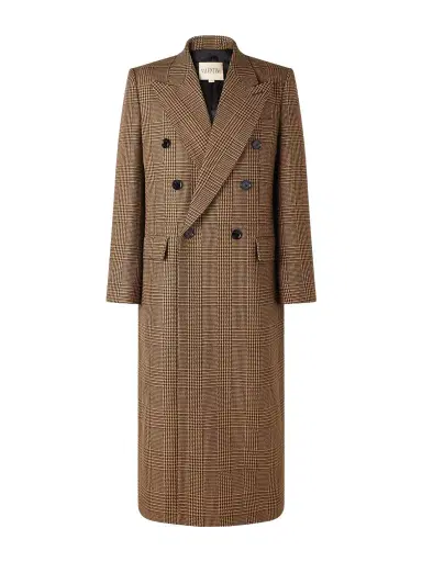 Valentino Garavani Double-Breasted Prince of Wales Checked Virgin Wool Coat - Men | Thumbnail 1 Valentino Garavani Double-Breasted Prince of Wales Checked Virgin Wool Coat - Men | Thumbnail 1
