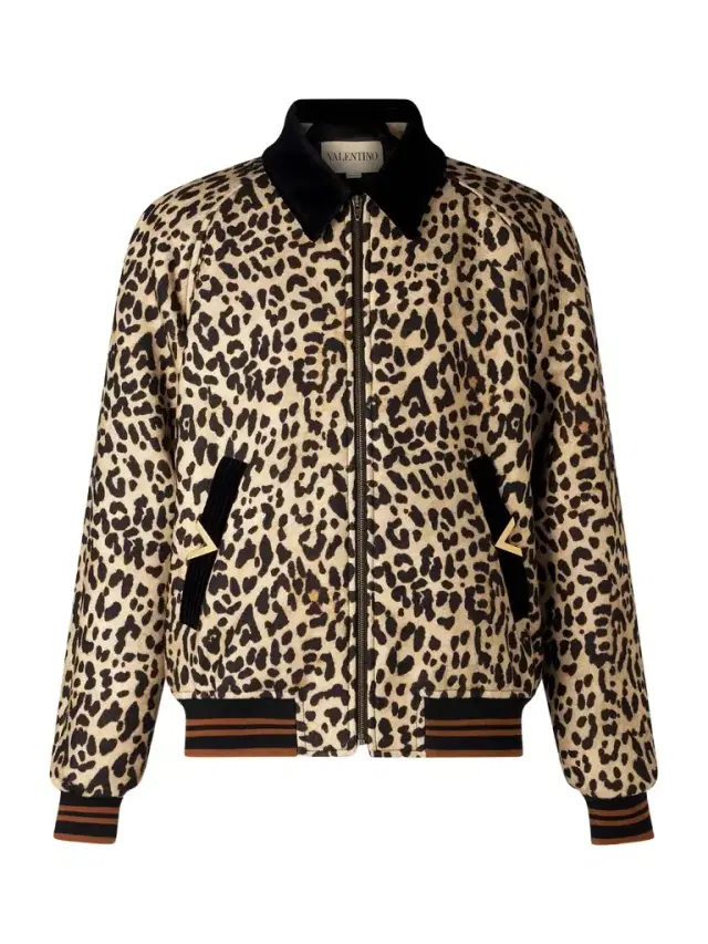 Valentino Garavani Leopard-Print Wool-Twill Bomber Jacket - Men