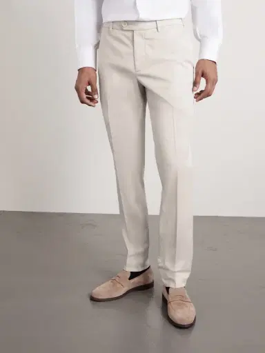 Brunello Cucinelli Slim-Fit Stretch-Cotton Twill Trousers - Men | Thumbnail 3