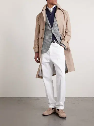 Brunello Cucinelli Houndstooth Wool, Linen and Silk-Blend Blazer - Men | Thumbnail 2 Brunello Cucinelli Houndstooth Wool, Linen and Silk-Blend Blazer - Men | Thumbnail 2