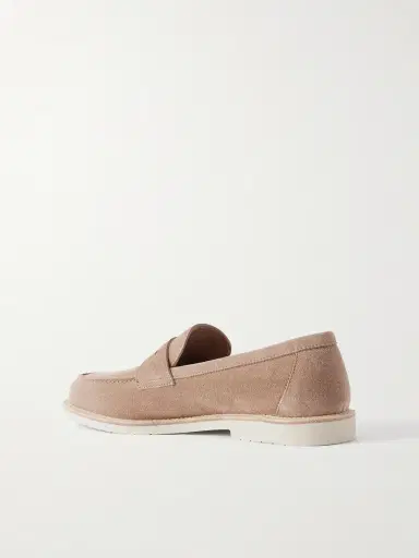 Brunello Cucinelli Suede Penny Loafers - Men | Thumbnail 4 Brunello Cucinelli Suede Penny Loafers - Men | Thumbnail 4