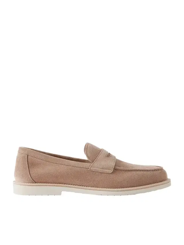 Brunello Cucinelli Suede Penny Loafers - Men