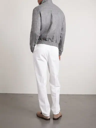 Brunello Cucinelli Wool, Linen and Silk-Blend Bomber Jacket - Men | Thumbnail 4 Brunello Cucinelli Wool, Linen and Silk-Blend Bomber Jacket - Men | Thumbnail 4