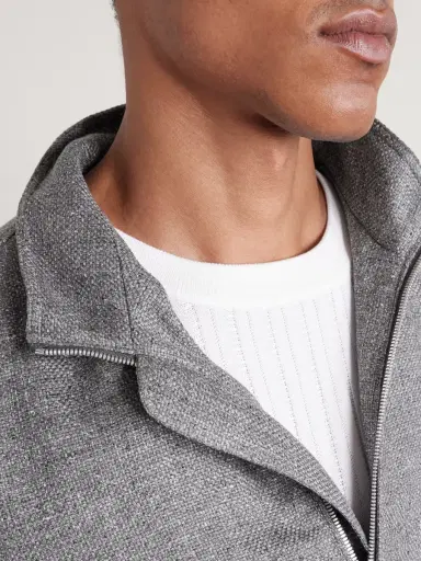 Brunello Cucinelli Wool, Linen and Silk-Blend Bomber Jacket - Men | Thumbnail 5 Brunello Cucinelli Wool, Linen and Silk-Blend Bomber Jacket - Men | Thumbnail 5