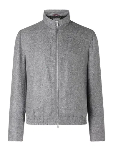 Brunello Cucinelli Wool, Linen and Silk-Blend Bomber Jacket - Men | Thumbnail 1 Brunello Cucinelli Wool, Linen and Silk-Blend Bomber Jacket - Men | Thumbnail 1