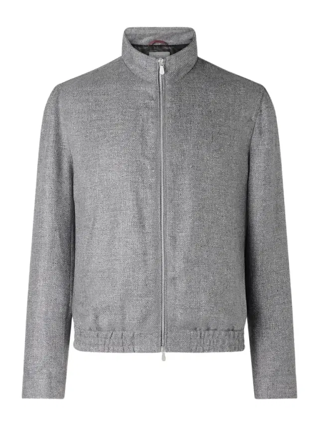 Brunello Cucinelli Wool, Linen and Silk-Blend Bomber Jacket - Men
