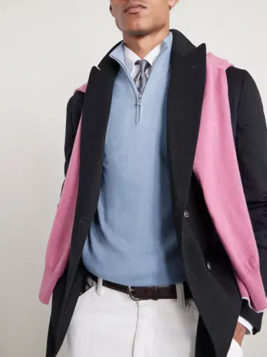 Brunello Cucinelli Cashmere Half-Zip Sweater - Men | Thumbnail 5 Brunello Cucinelli Cashmere Half-Zip Sweater - Men | Thumbnail 5