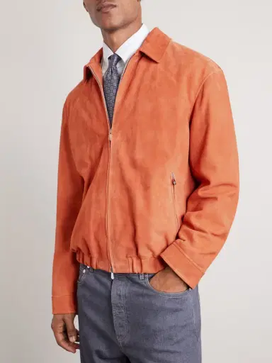 Brunello Cucinelli Suede Blouson Jacket - Men | Thumbnail 3 Brunello Cucinelli Suede Blouson Jacket - Men | Thumbnail 3