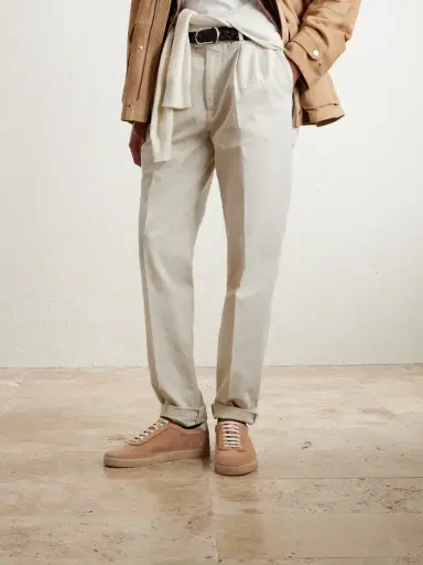 Brunello Cucinelli Coda di Rondine Suede Sneakers - Men | Thumbnail 2