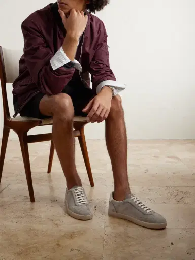 Brunello Cucinelli Coda Di Rondine Suede Sneakers - Men | Thumbnail 2