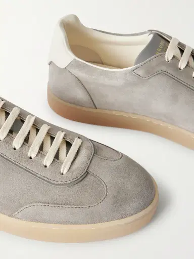 Brunello Cucinelli Coda Di Rondine Suede Sneakers - Men | Thumbnail 4