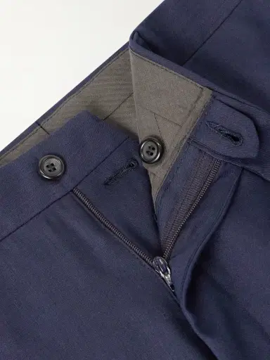 Canali Tapered Linen and Wool-Blend Twill Suit Trousers - Men | Thumbnail 5