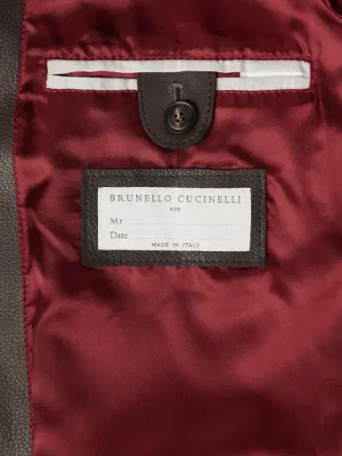 Brunello Cucinelli Full-Grain Leather Blazer - Men | Thumbnail 6 Brunello Cucinelli Full-Grain Leather Blazer - Men | Thumbnail 6