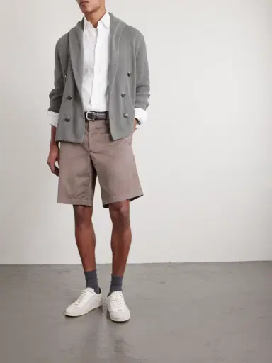 Brunello Cucinelli Cotton-Blend Bermuda Shorts - Men | Thumbnail 2