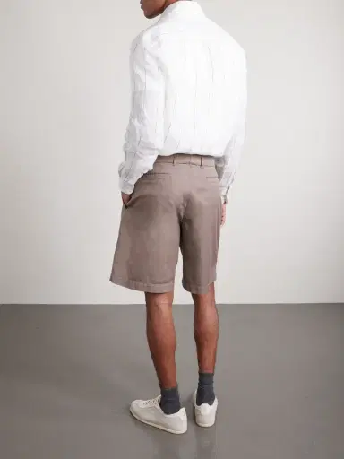 Brunello Cucinelli Cotton-Blend Bermuda Shorts - Men | Thumbnail 4