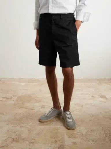 Brunello Cucinelli Straight-Leg Cotton-Blend Bermuda Shorts - Men | Thumbnail 3 Brunello Cucinelli Straight-Leg Cotton-Blend Bermuda Shorts - Men | Thumbnail 3