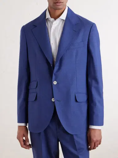 Brunello Cucinelli Unstructured Virgin Wool Suit Jacket - Men | Thumbnail 3 Brunello Cucinelli Unstructured Virgin Wool Suit Jacket - Men | Thumbnail 3