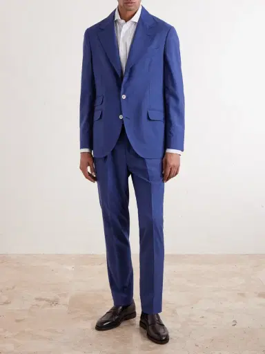 Brunello Cucinelli Unstructured Virgin Wool Suit Jacket - Men | Thumbnail 6 Brunello Cucinelli Unstructured Virgin Wool Suit Jacket - Men | Thumbnail 6