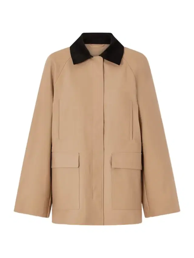 Summer Country Corduroy-trimmed Coated-canvas Jacket
