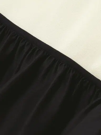 TOTEME Twinflower Gathered Ribbed-knit And Wool And Silk-blend Crepe Midi Dress | Thumbnail 4 TOTEME Twinflower Gathered Ribbed-knit And Wool And Silk-blend Crepe Midi Dress | Thumbnail 4