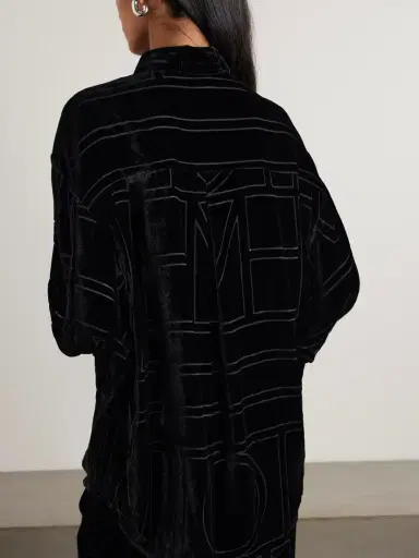 TOTEME Devoré-velvet Shirt | Thumbnail 4 TOTEME Devoré-velvet Shirt | Thumbnail 4