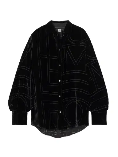TOTEME Devoré-velvet Shirt | Thumbnail 1 TOTEME Devoré-velvet Shirt | Thumbnail 1