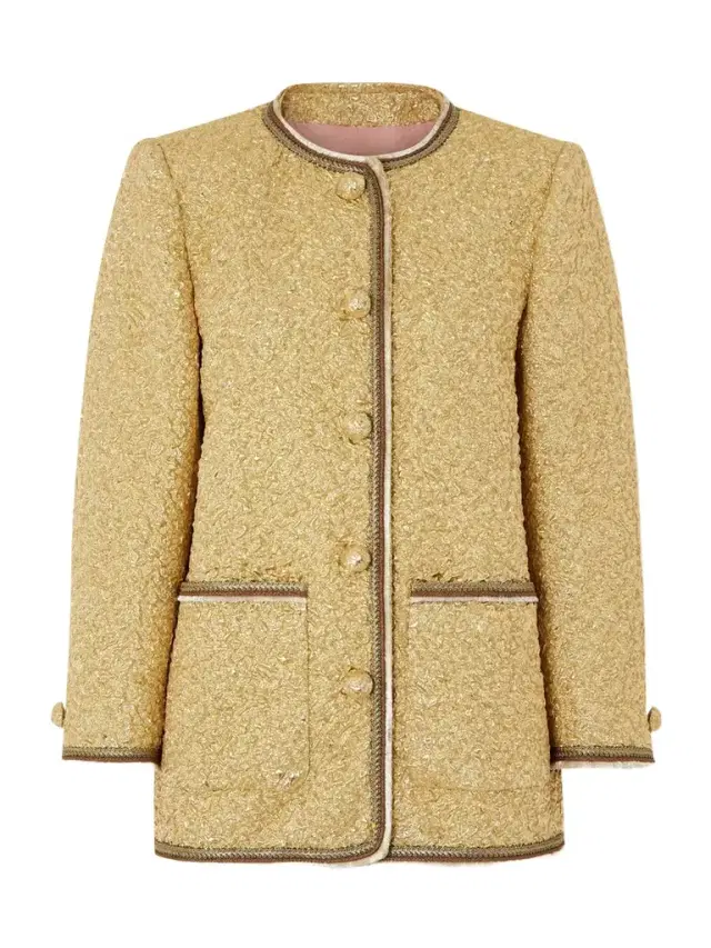 Metallic Cloqué-jacquard Jacket