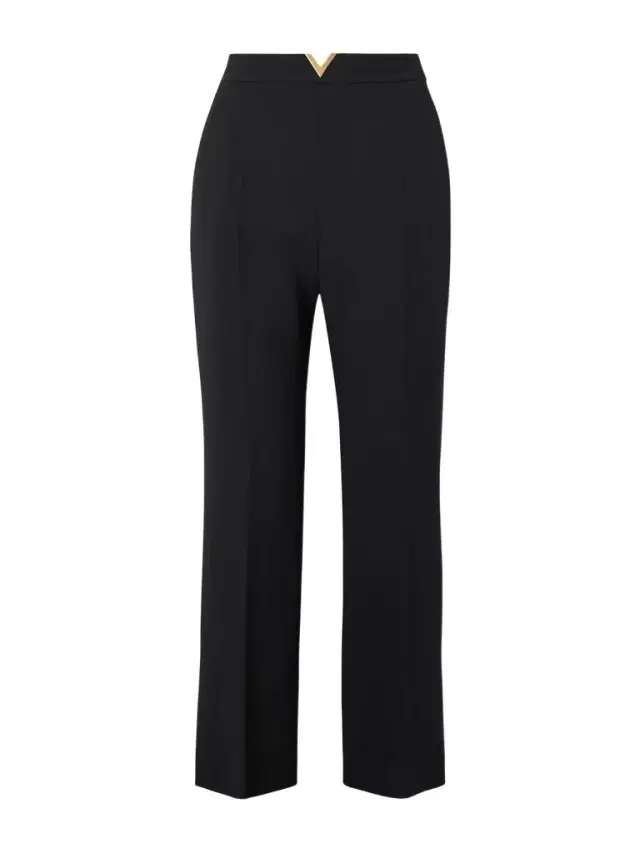 Embellished Wool Straight-leg Pants