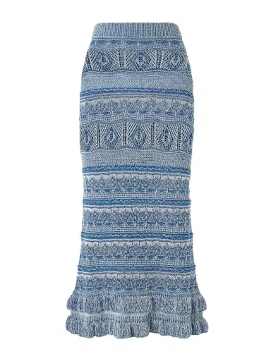 Etro Ruffled Crocheted Maxi Skirt | Thumbnail 1 Etro Ruffled Crocheted Maxi Skirt | Thumbnail 1