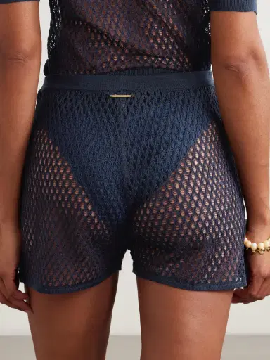 Kiki de Montparnasse Crocheted Silk Shorts | Thumbnail 4 Kiki de Montparnasse Crocheted Silk Shorts | Thumbnail 4