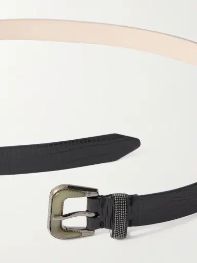 Brunello Cucinelli Lizard-effect Patent-leather Belt | Thumbnail 3