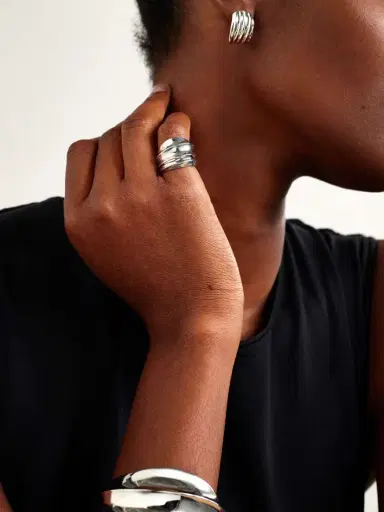 By Pariah Flux Recycled Sterling Silver Ring | Thumbnail 4