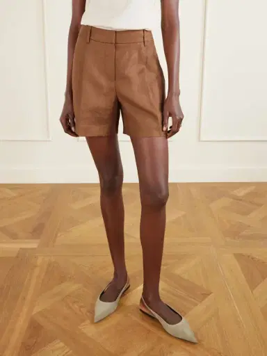 Brunello Cucinelli Pleated Linen-twill Shorts | Thumbnail 3 Brunello Cucinelli Pleated Linen-twill Shorts | Thumbnail 3