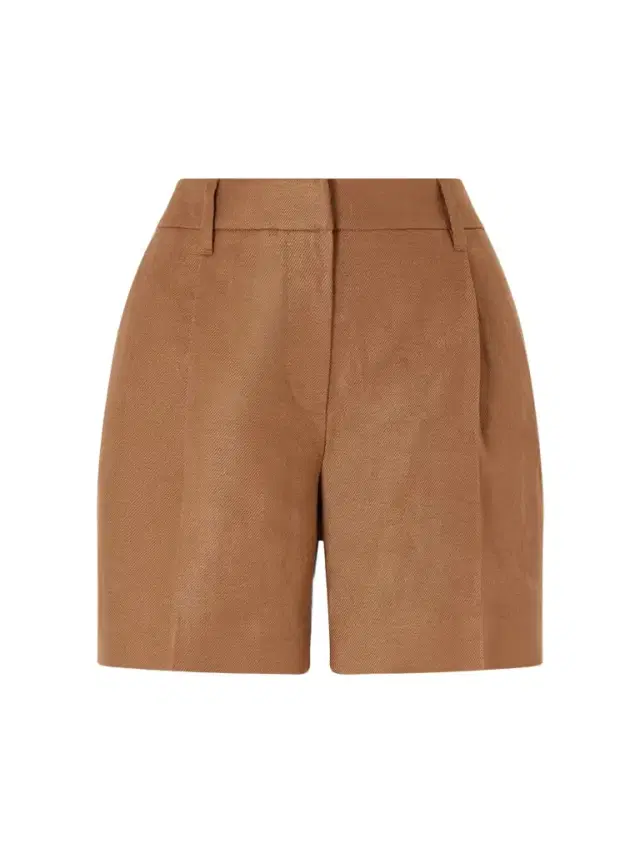 Pleated Linen-twill Shorts