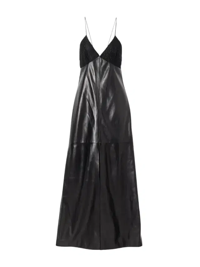 Amelia Embellished Silk-trimmed Leather Maxi Dress