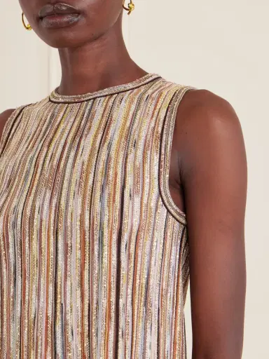 Missoni Mare Sequined Metallic Striped Crochet-knit Tank | Thumbnail 5 Missoni Mare Sequined Metallic Striped Crochet-knit Tank | Thumbnail 5