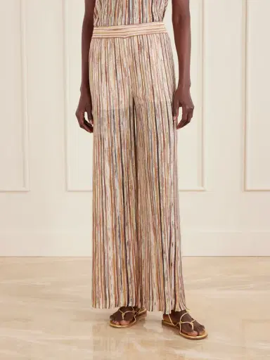 Missoni Mare Embellished Metallic Crochet-knit Wide-leg Pants | Thumbnail 3