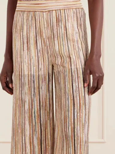 Missoni Mare Embellished Metallic Crochet-knit Wide-leg Pants | Thumbnail 5