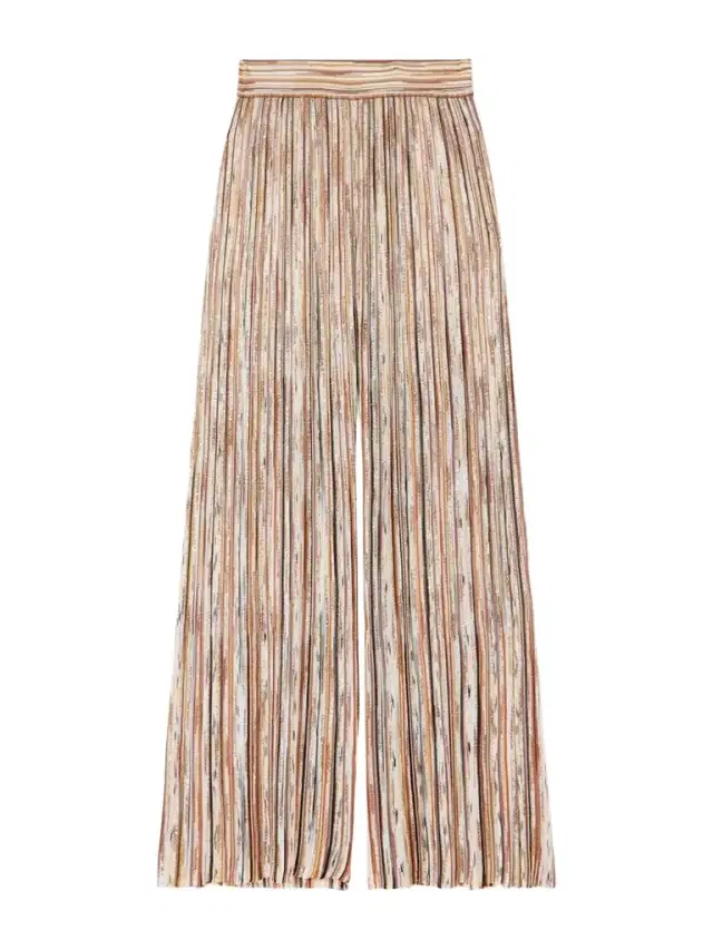 Missoni Mare Embellished Metallic Crochet-knit Wide-leg Pants