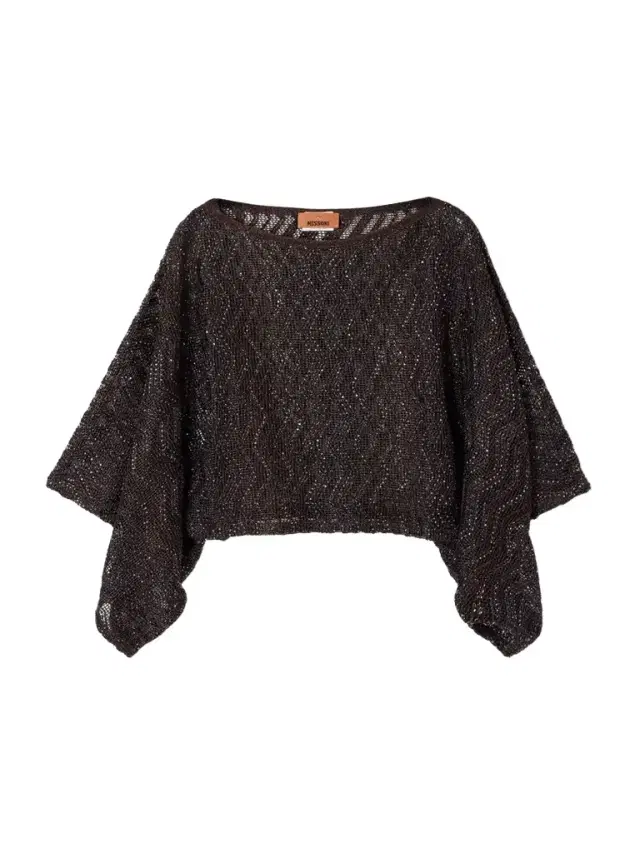 Missoni Mare Cropped Sequin-embellished Crochet-knit Top