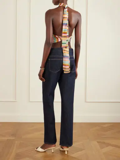 Missoni Striped Cotton And Silk-blend Crepe De Chine Halterneck Top | Thumbnail 4 Missoni Striped Cotton And Silk-blend Crepe De Chine Halterneck Top | Thumbnail 4