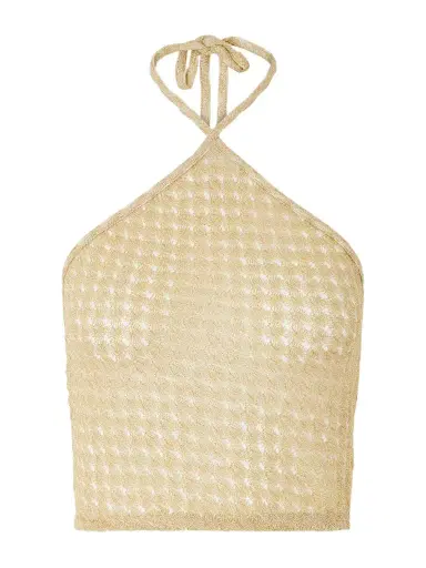 Missoni Mare Cropped Metallic Crochet-knit Halterneck Top | Thumbnail 1