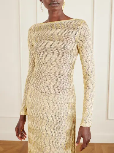 Missoni Mare Open-back Metallic Crochet-knit Maxi Dress | Thumbnail 3