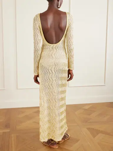 Missoni Mare Open-back Metallic Crochet-knit Maxi Dress | Thumbnail 4