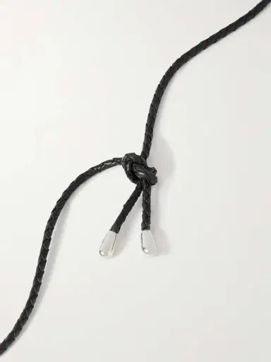 Khaite Lotus Medium Braided Leather And Silver-tone Necklace | Thumbnail 3 Khaite Lotus Medium Braided Leather And Silver-tone Necklace | Thumbnail 3